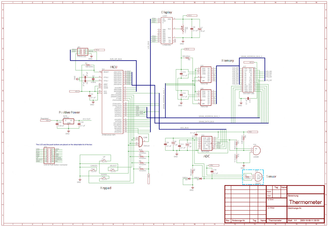 Thermometer schematic